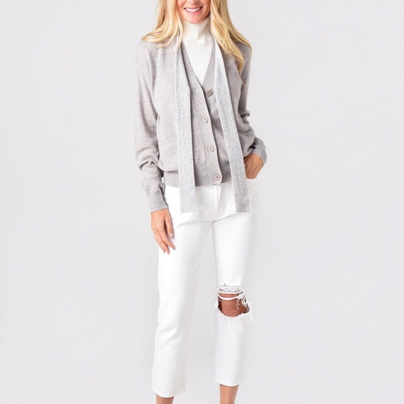 Brochu Walker 100% Cashmere Cori Cardigan Sweater  Size Medium - Picture 2 of 3